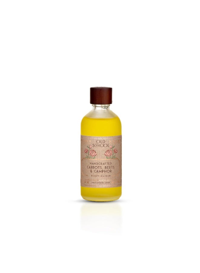 Old School Rituals Carrots, Beets & Camphor Body Elixir | Nourishing & Toning Body Oil for Winter | Quick-Absorb Massage Oil for Glowing Skin | Body Oil for Full Body Relaxation | 100ml - Image 1